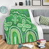 Australia Aboriginal Blanket - Dot painting illustration in Aboriginal style Green Blanket