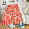 Australia Aboriginal Blanket - Dot painting illustration in Aboriginal style Orange Blanket