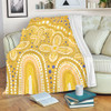 Australia Aboriginal Blanket - Dot painting illustration in Aboriginal style Yellow Blanket