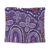 Australia Aboriginal Tapestry - Dot painting illustration in Aboriginal style Purple Tapestry