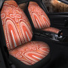 Australia Aboriginal Car Seat Cover - Dot painting illustration in Aboriginal style Orange Car Seat Cover
