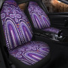 Australia Aboriginal Car Seat Cover - Dot painting illustration in Aboriginal style Purple Car Seat Cover