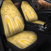 Australia Aboriginal Car Seat Cover - Dot painting illustration in Aboriginal style Yellow Car Seat Cover