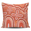 Australia Aboriginal Pillow Cases - Dot painting illustration in Aboriginal style Orange Pillow Cases