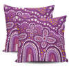 Australia Aboriginal Pillow Cases - Dot painting illustration in Aboriginal style Pink Pillow Cases