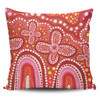 Australia Aboriginal Pillow Cases - Dot painting illustration in Aboriginal style Red Pillow Cases