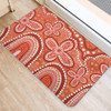 Australia Aboriginal Doormat - Dot painting illustration in Aboriginal style Orange Doormat