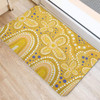 Australia Aboriginal Doormat - Dot painting illustration in Aboriginal style Yellow Doormat