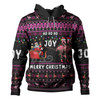 Australia Christmas Custom Hoodie - Aussie Christmas Pink Flamingo Santa Sleigh Hoodie