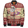 Australia Christmas Custom Bomber Jacket - Aussie Christmas Santa Summer Vibes Bomber Jacket