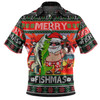 Australia Christmas Fishing Polo Shirt - Merrry Fishmas Angler Santa Claus Polo Shirt