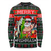 Australia Christmas Fishing Long Sleeve T-shirt - Merrry Fishmas Angler Santa Claus Long Sleeve T-shirt