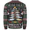 Australia Christmas Fishing Sweatshirt - Merrry Fishmas Fishing Rod Christmas Tree Sweatshirt