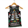 Australia Christmas Fishing Men Singlet - Merrry Fishmas Fishing Rod Christmas Tree Men Singlet