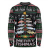Australia Christmas Fishing Long Sleeve T-shirt - Merrry Fishmas Fishing Rod Christmas Tree Long Sleeve T-shirt
