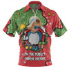 Australia Christmas Custom Zip Polo Shirt - I'm the Perfect Present Red Zip Polo Shirt