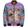 Australia Christmas Custom Bomber Jacket - Personalised Purple Summer Vibes Chrissie Present Bomber Jacket