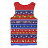 Australia Christmas Custom Men Singlet - Personalised Blue Summer Vibes Chrissie Present Men Singlet