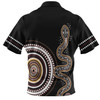 Australia Rainbow Serpent Aboriginal Custom Hawaiian Shirt - Dreamtime Mother of Life Black Hawaiian Shirt