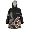 Australia Rainbow Serpent Aboriginal Custom Snug Hoodie - Dreamtime Mother of Life Black Snug Hoodie