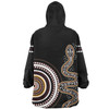 Australia Rainbow Serpent Aboriginal Custom Snug Hoodie - Dreamtime Mother of Life Black Snug Hoodie