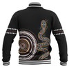 Australia Rainbow Serpent Aboriginal Custom Baseball Jacket - Dreamtime Mother of Life Black Baseball Jacket