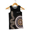 Australia Rainbow Serpent Aboriginal Custom Men Singlet - Dreamtime Mother of Life Black Men Singlet