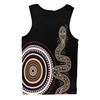 Australia Rainbow Serpent Aboriginal Custom Men Singlet - Dreamtime Mother of Life Black Men Singlet