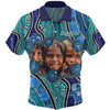 Australia Personalised Aboriginal Custom Hawaiian Shirt - River And Turtles Dot Art Painting Blue Hawaiian Shirt