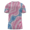 Australia Personalised Aboriginal Custom T-shirt - River And Turtles Dot Art Painting Pink T-shirt