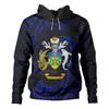 Australia South Sea Islanders Hoodie - Solomon Islands Blue Tribal Wave Pattern Hoodie