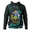 Australia South Sea Islanders Hoodie - Solomon Islands Turquoise Tribal Wave Pattern Hoodie