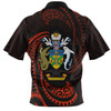 Australia South Sea Islanders Polo Shirt - Solomon Islands Red Tribal Wave Pattern Polo Shirt