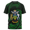 Australia South Sea Islanders T-shirt - Solomon Islands Green Tribal Wave Pattern T-shirt