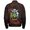 Australia South Sea Islanders Bomber Jacket - Solomon Islands Red Tribal Wave Pattern Bomber Jacket