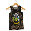 Australia South Sea Islanders Men Singlet - Solomon Islands Gold Tribal Wave Pattern Men Singlet