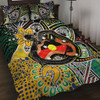 Australia Rainbow Serpent Aboriginal Quilt Bed Set - Dreamtime Rainbow Serpent Creates Australia Quilt Bed Set