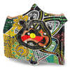 Australia Rainbow Serpent Aboriginal Hooded Blanket - Dreamtime Rainbow Serpent Creates Australia Hooded Blanket