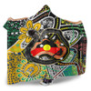 Australia Rainbow Serpent Aboriginal Hooded Blanket - Dreamtime Rainbow Serpent Creates Australia Hooded Blanket