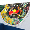 Australia Rainbow Serpent Aboriginal Beach Blanket - Dreamtime Rainbow Serpent Creates Australia Beach Blanket