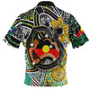 Australia Rainbow Serpent Aboriginal Polo Shirt - Dreamtime Rainbow Serpent Creates Australia Polo Shirt