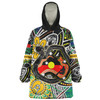 Australia Rainbow Serpent Aboriginal Snug Hoodie - Dreamtime Rainbow Serpent Creates Australia Snug Hoodie