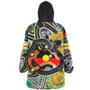 Australia Rainbow Serpent Aboriginal Snug Hoodie - Dreamtime Rainbow Serpent Creates Australia Snug Hoodie