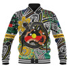 Australia Rainbow Serpent Aboriginal Baseball Jacket - Dreamtime Rainbow Serpent Creates Australia Baseball Jacket