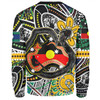 Australia Rainbow Serpent Aboriginal Sweatshirt - Dreamtime Rainbow Serpent Creates Australia Sweatshirt