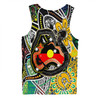 Australia Rainbow Serpent Aboriginal Men Singlet - Dreamtime Rainbow Serpent Creates Australia Men Singlet