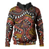 Australia Rainbow Serpent Aboriginal Hoodie - Aboriginal Dot Art Snake Artwork Hoodie