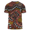 Australia Rainbow Serpent Aboriginal T-shirt - Aboriginal Dot Art Snake Artwork T-shirt