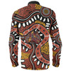 Australia Rainbow Serpent Aboriginal Long Sleeve Shirt - Aboriginal Dot Art Snake Artwork Long Sleeve Shirt