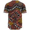 Australia Rainbow Serpent Aboriginal Baseball Shirt - Aboriginal Dot Art Snake Artwork Baseball Shirt